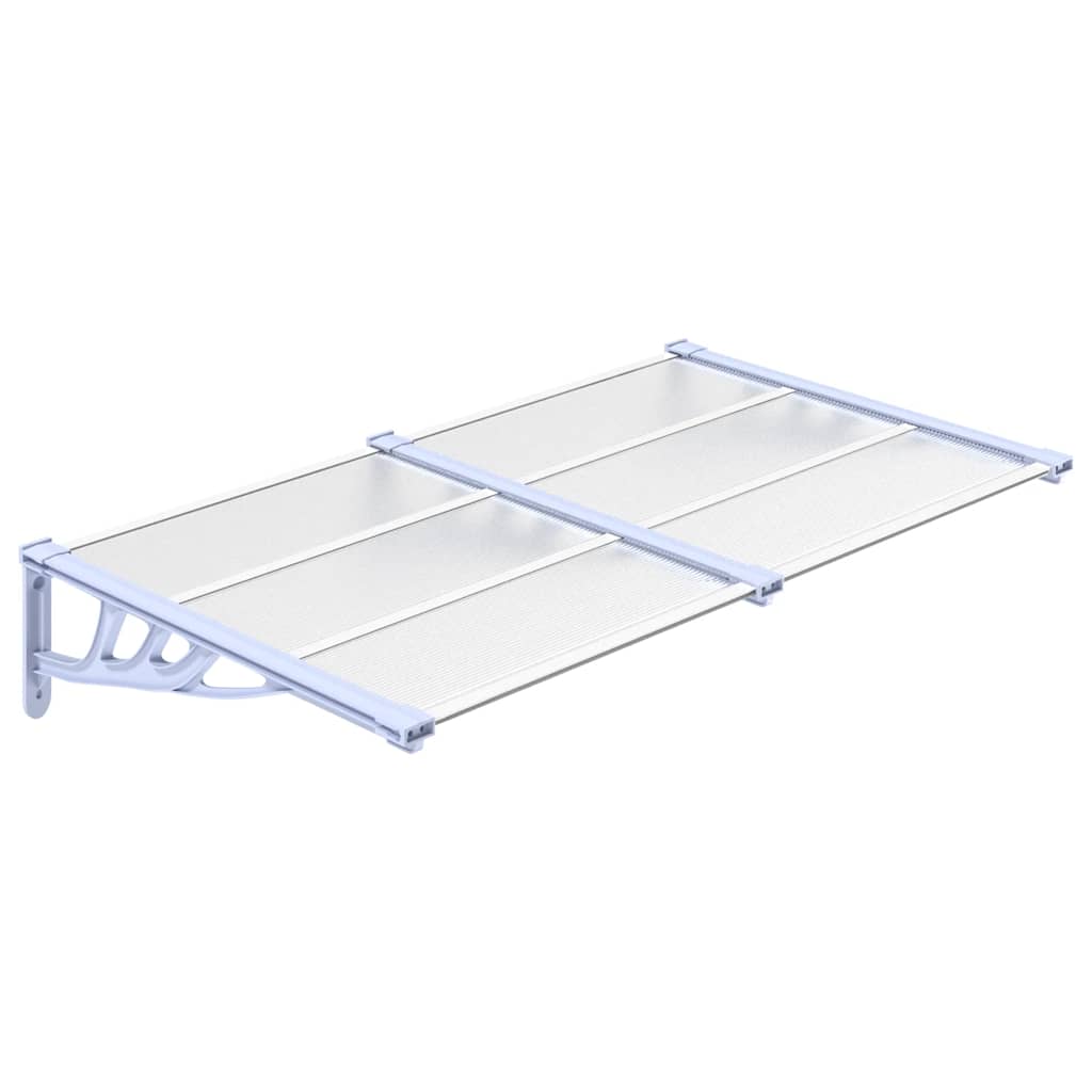 Door Canopy Gray and Transparent 60"x35.4" Polycarbonate