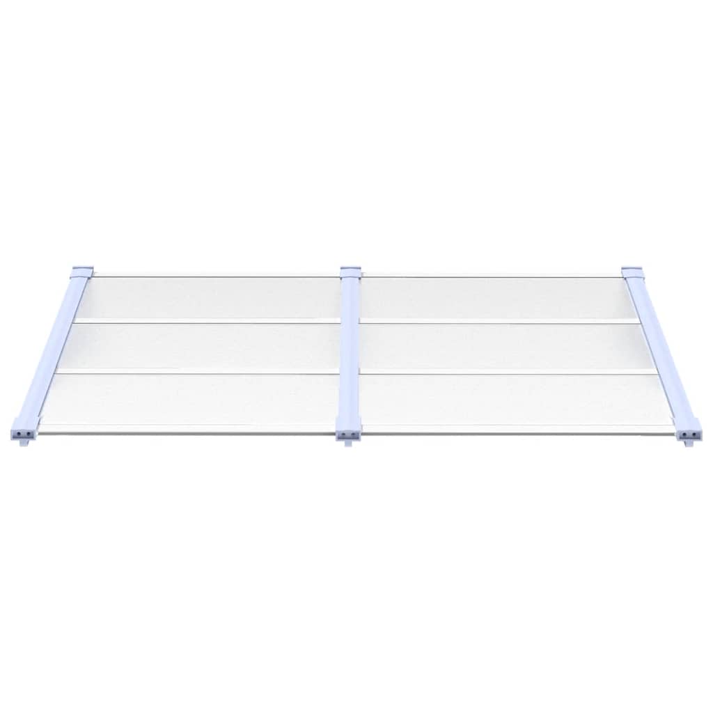 Door Canopy Gray and Transparent 60"x35.4" Polycarbonate