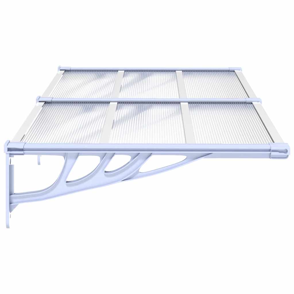 Door Canopy Gray and Transparent 60"x35.4" Polycarbonate