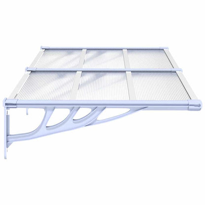 Door Canopy Gray and Transparent 60"x35.4" Polycarbonate
