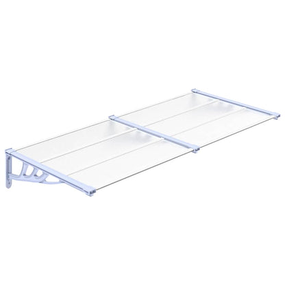 Door Canopy Gray and Transparent Polycarbonate 78.3 x 35.4 in