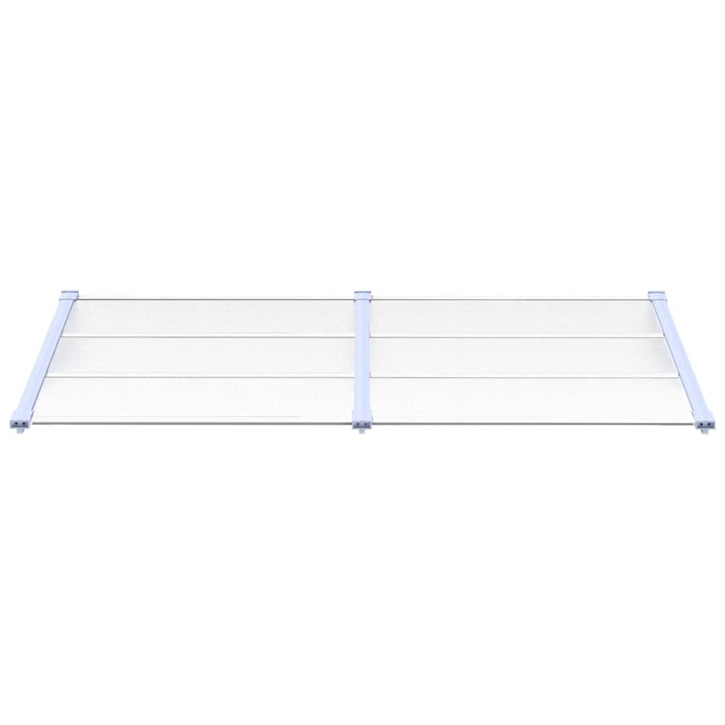 Door Canopy Gray and Transparent Polycarbonate 78.3 x 35.4 in