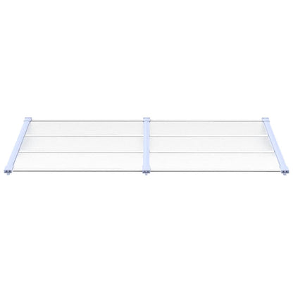 Door Canopy Gray and Transparent Polycarbonate 78.3 x 35.4 in