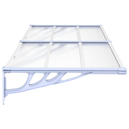 Door Canopy Gray and Transparent Polycarbonate 78.3 x 35.4 in