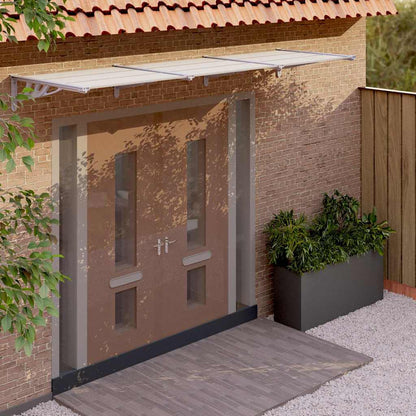 Door Canopy Gray Polycarbonate Large Durable Door Canopy