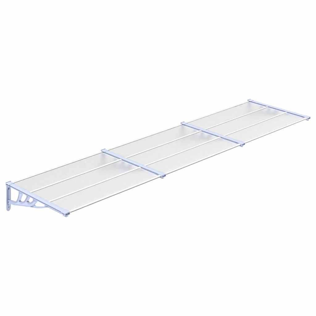 Door Canopy Gray and Transparent Polycarbonate, ABS, Aluminum