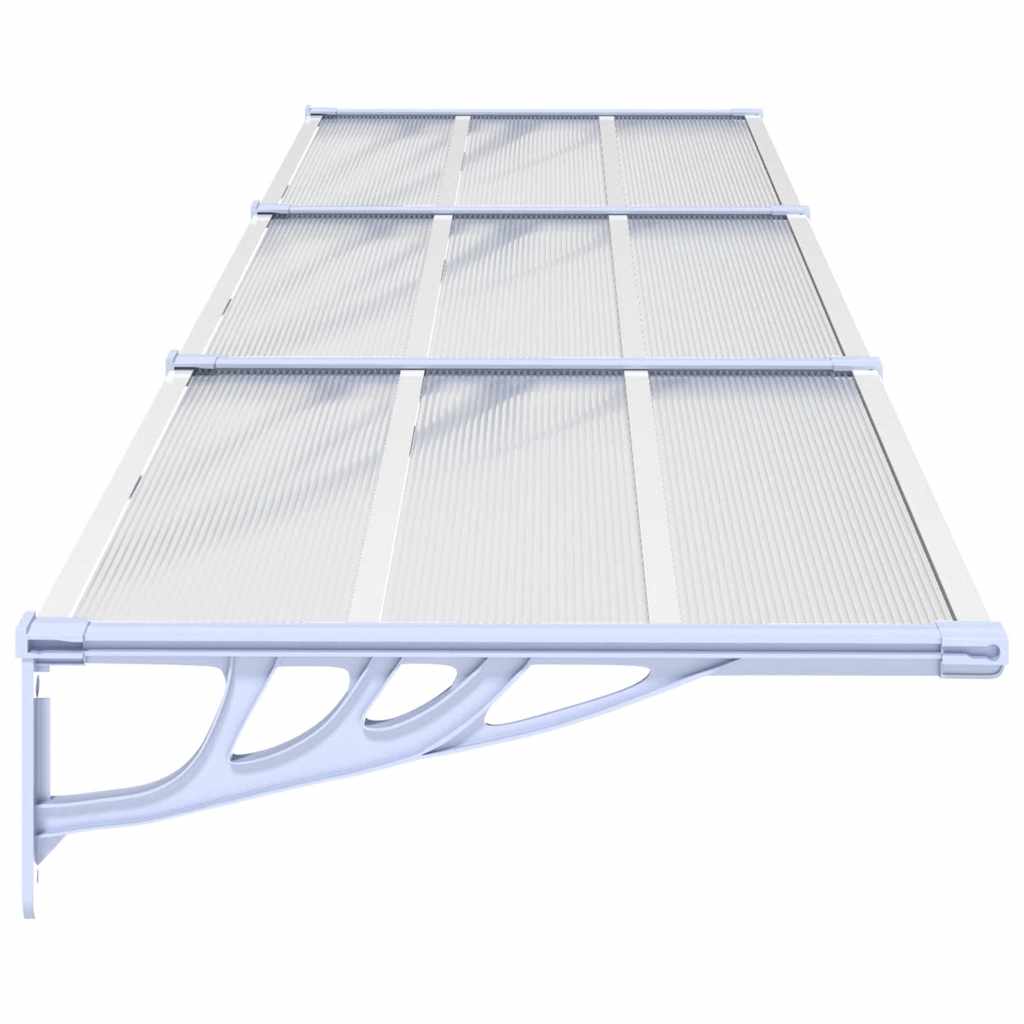 Door Canopy Gray and Transparent Polycarbonate, ABS, Aluminum