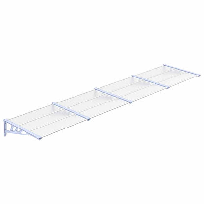 Door Canopy Grey and Transparent Polycarbonate, ABS, Aluminum