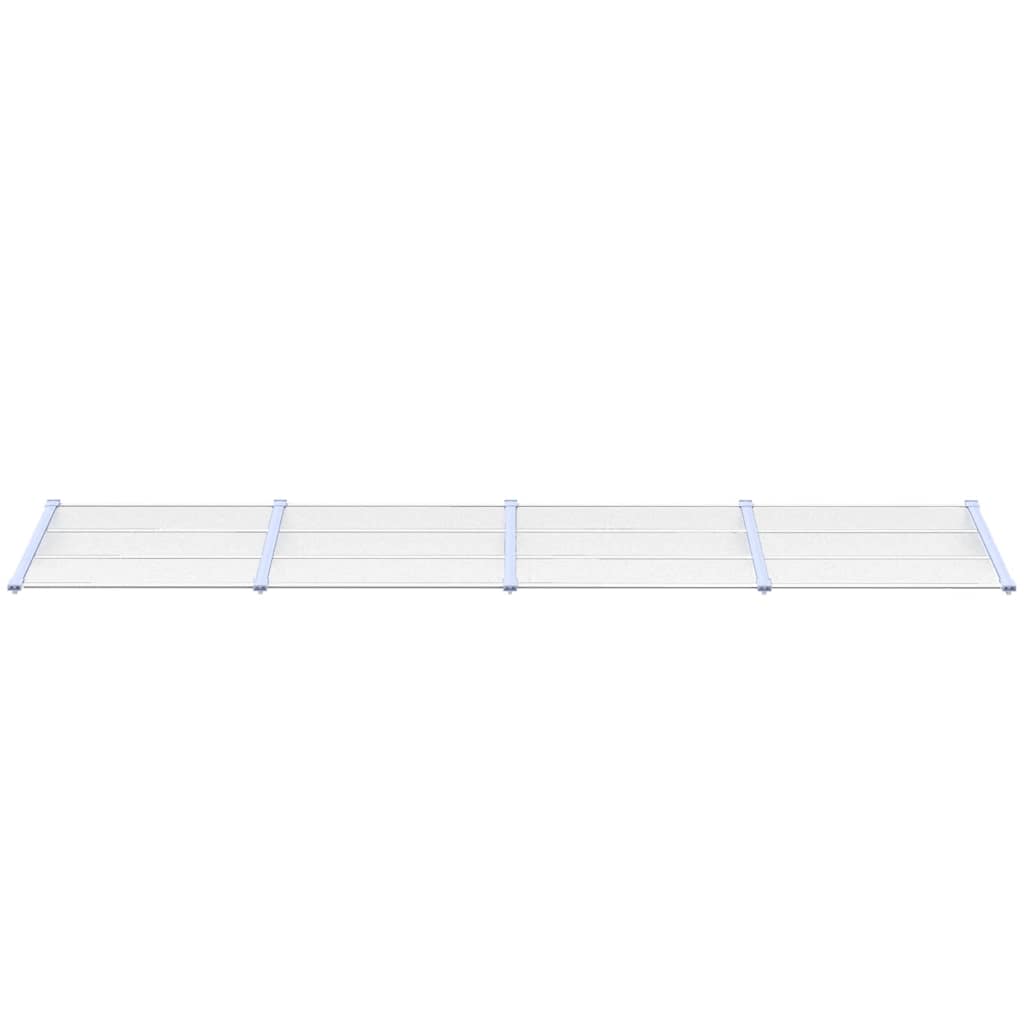 Door Canopy Grey and Transparent Polycarbonate, ABS, Aluminum