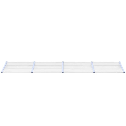 Door Canopy Grey and Transparent Polycarbonate, ABS, Aluminum