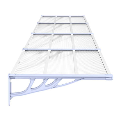 Door Canopy Grey and Transparent Polycarbonate, ABS, Aluminum