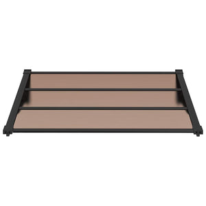 Door Canopy Black 122x90 cm Polycarbonate