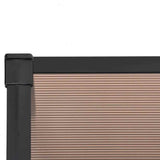 Door Canopy Black 122x90 cm Polycarbonate