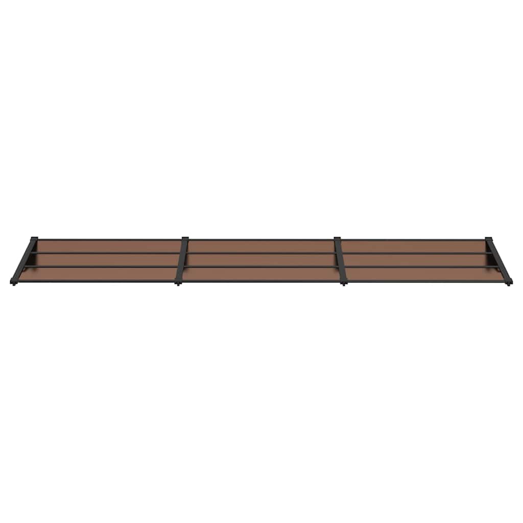Door Canopy Black 358.5x90 cm Polycarbonate