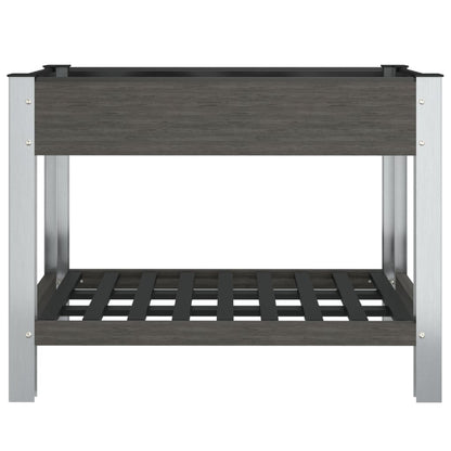 Garden Raised Bed with Shelf Grey 100x50x75 cm WPC