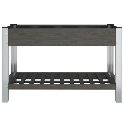 Garden Raised Bed with Shelf Grey 120x50x75 cm WPC