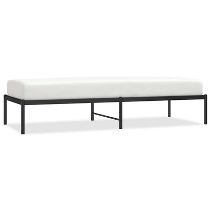 Metal Bed Frame without Mattress Black 75x190cm