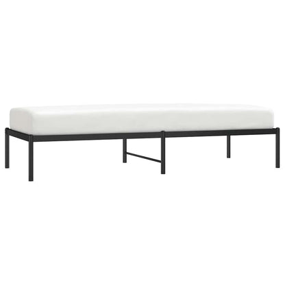 Metal Bed Frame without Mattress Black 75x190cm
