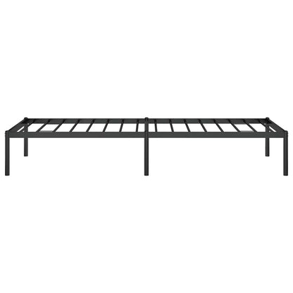 Metal Bed Frame without Mattress Black 75x190cm