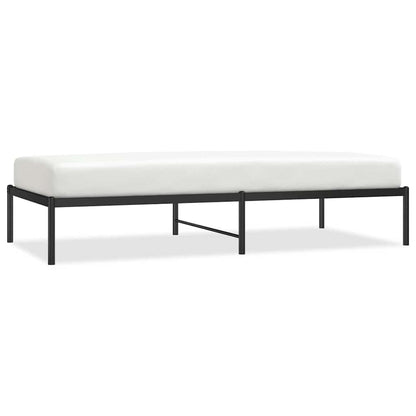 Metal Bed Frame without Mattress Black 90x190cm