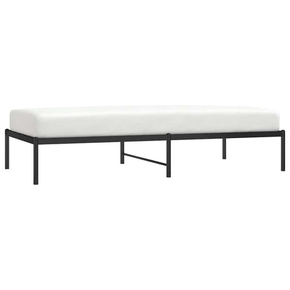 Metal Bed Frame without Mattress Black 90x190cm