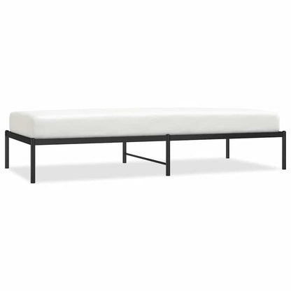 Metal Bed Frame without Mattress Black 90x200cm