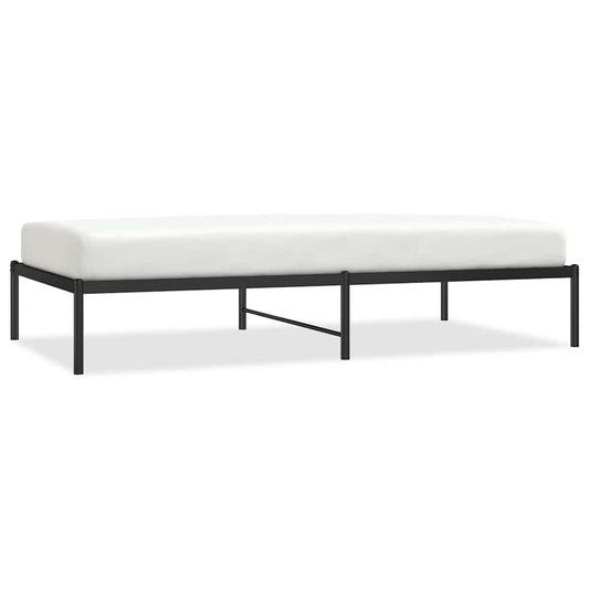 Metal Bed Frame without Mattress Black 100x190cm