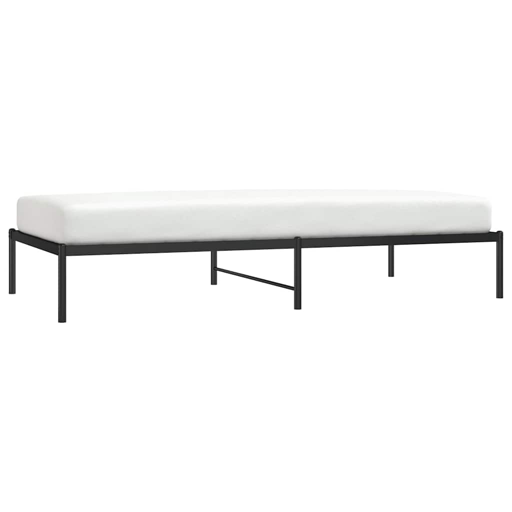 Metal Bed Frame without Mattress Black 100x200cm