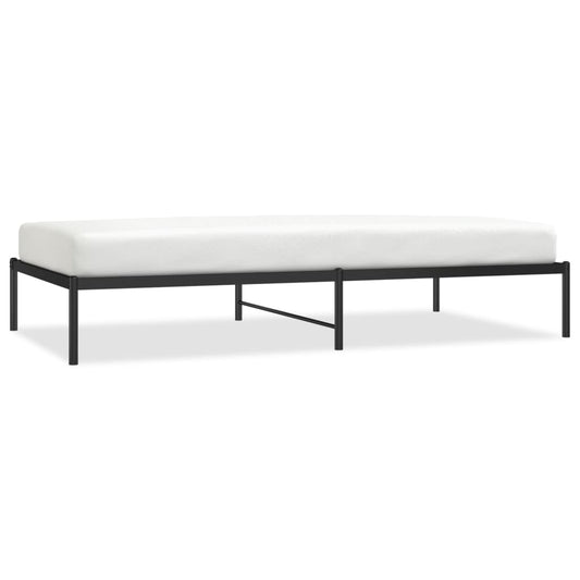 Metal Bed Frame without Mattress Black 107x203cm