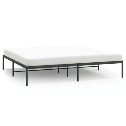 Metal Bed Frame without Mattress Black 180x200cm