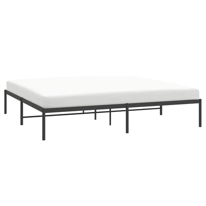 Metal Bed Frame without Mattress Black 180x200cm