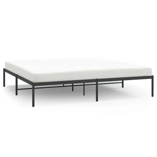 Metal Bed Frame without Mattress Black 183x213cm