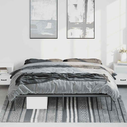 Metal Bed Frame without Mattress Black 193x203cm