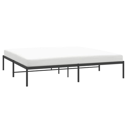 Metal Bed Frame without Mattress Black 200x200cm