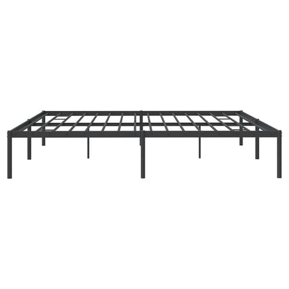 Metal Bed Frame without Mattress Black 200x200cm