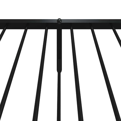 Metal Bed Frame without Mattress with Footboard Black 100x200cm