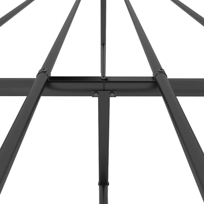Metal Bed Frame without Mattress with Footboard Black 140x200cm