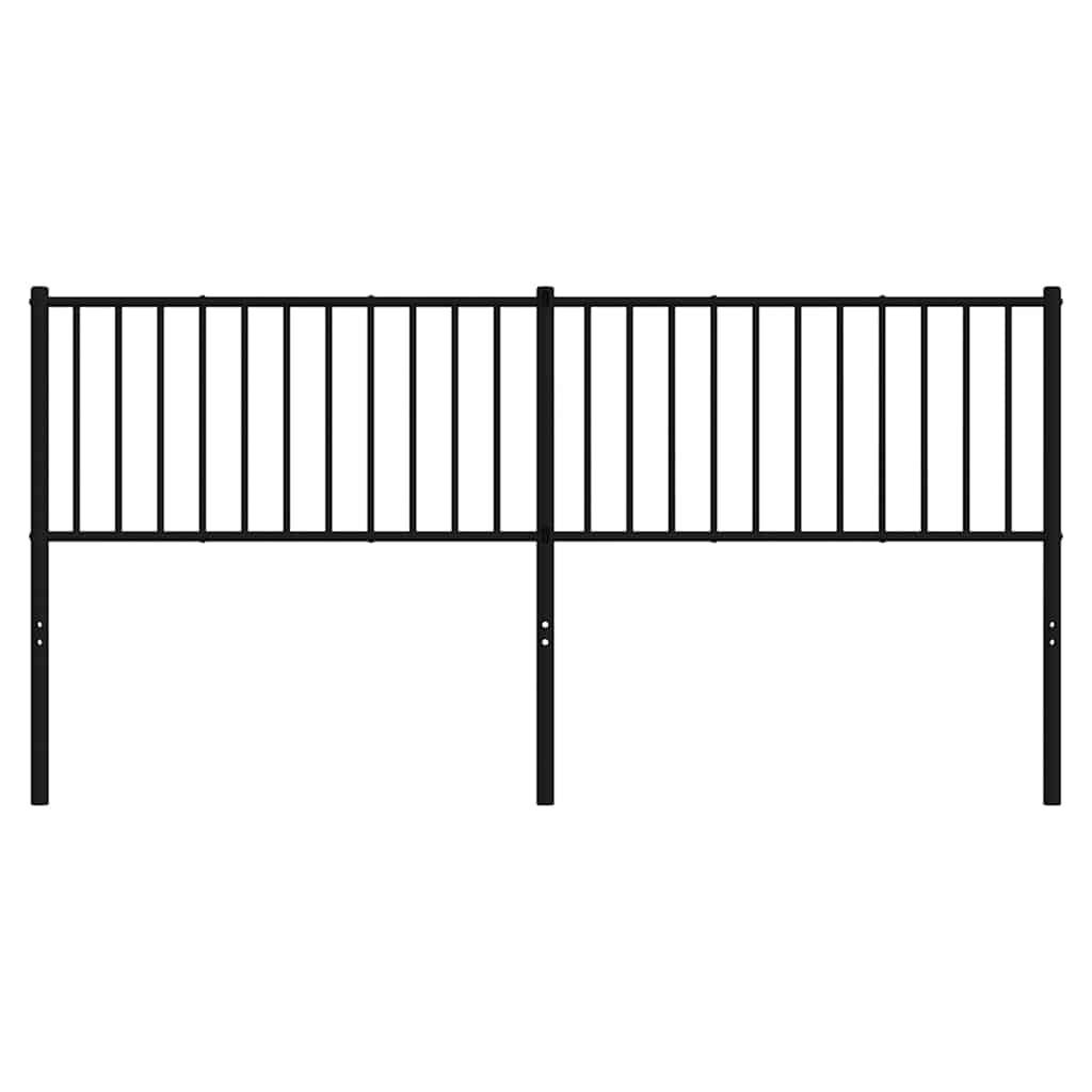 Metal Replace Headboard Black 180 cm
