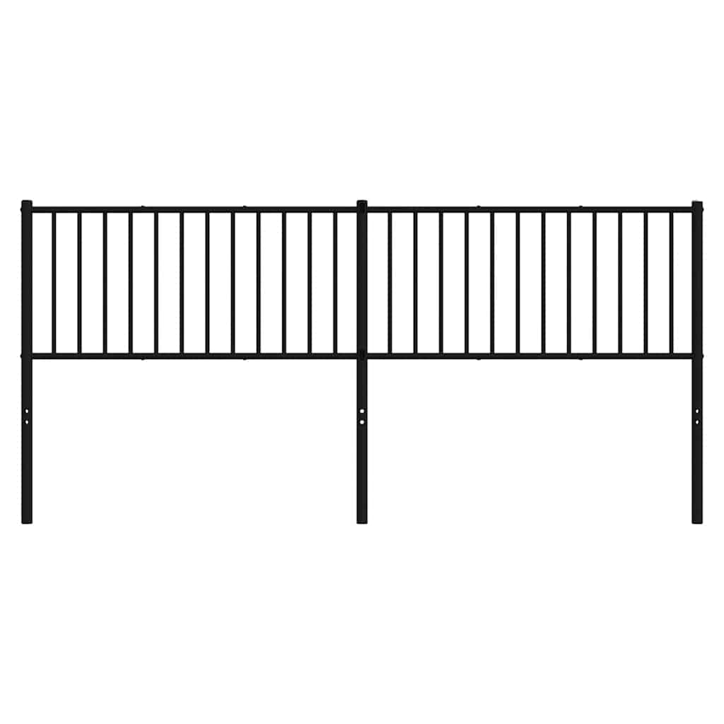 Metal Replace Headboard Black 193 cm