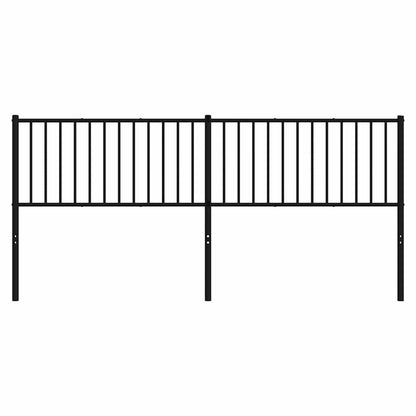 Metal Replace Headboard Black 200 cm