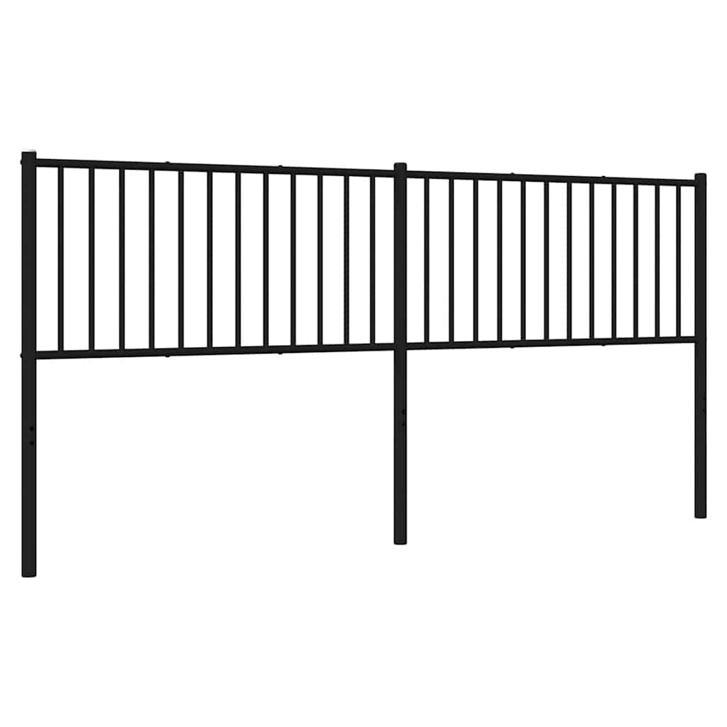 Metal Replace Headboard Black 200 cm
