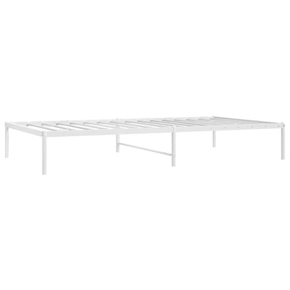 Metal Bed Frame without Mattress White 75x190cm