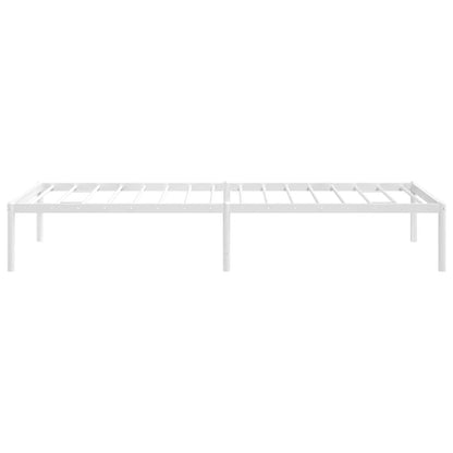 Metal Bed Frame without Mattress White 75x190cm