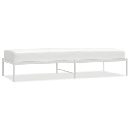 Metal Bed Frame without Mattress White 80x200cm