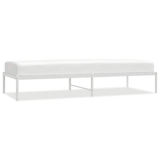 Metal Bed Frame without Mattress White 80x200cm