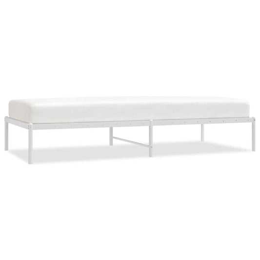 Metal Bed Frame without Mattress White 90x200cm
