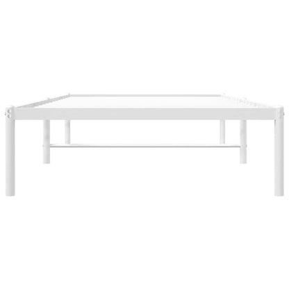 Metal Bed Frame without Mattress White 90x200cm
