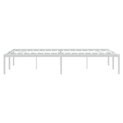 Metal Bed Frame without Mattress White 120x190cm