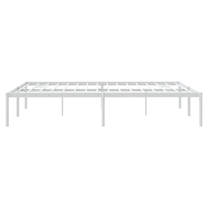 Metal Bed Frame without Mattress White 160x200cm