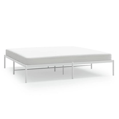 Metal Bed Frame without Mattress White 180x200cm
